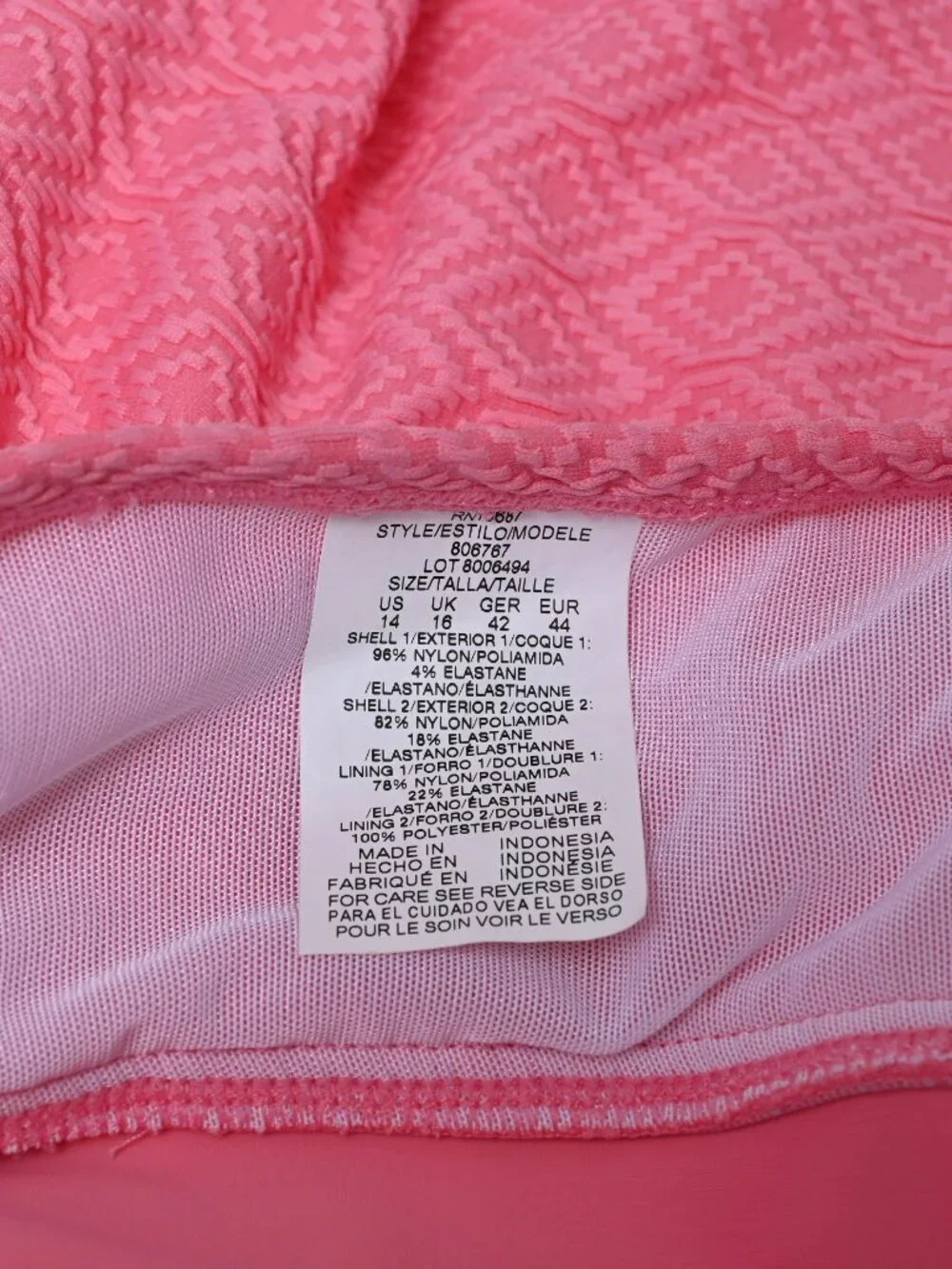 Swim Solutions Women's Textured Tie-Front Swim Dress Women's Size 14 NWTS - Picture 9 of 12